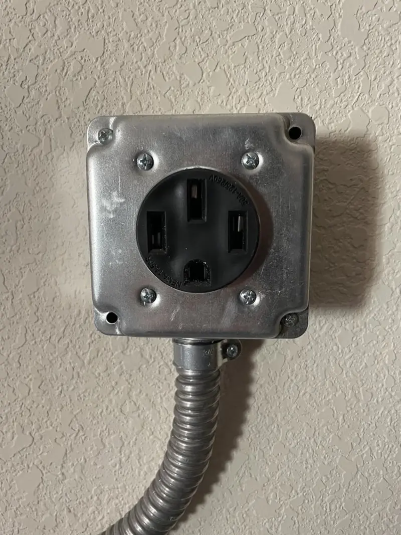 NEMA 14-50 outlet installed for Electrical Panel Upgrade in Gardena